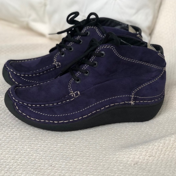 Purple Wolky Moccasin Style Suede Shoe EU size 39 - Picture 3 of 9